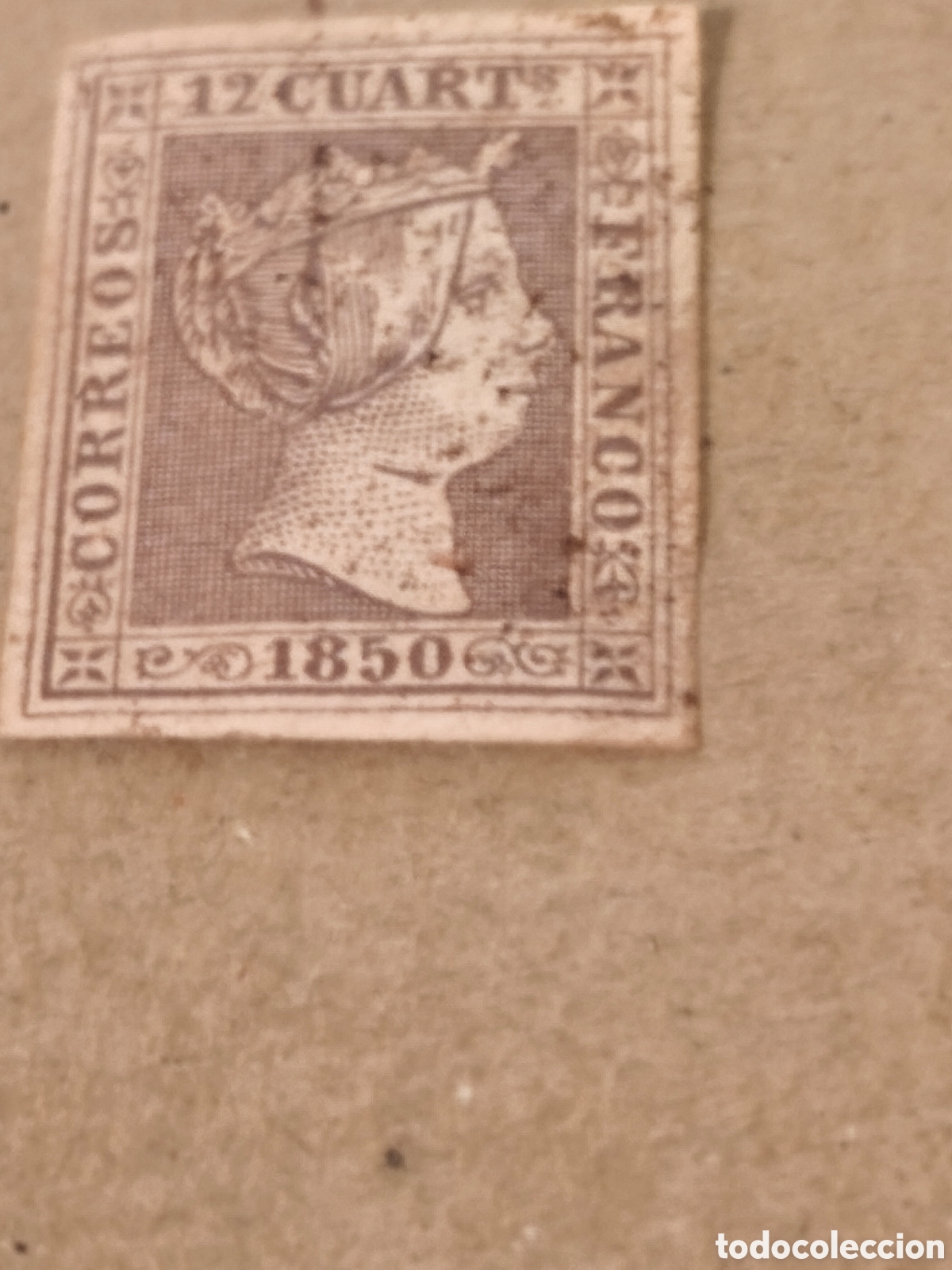 Sellos: Sello cl&aacute;sico de Espa&ntilde;a n 2 nuevo con goma** muy escaso ,12 cuartos lila ver imagenes