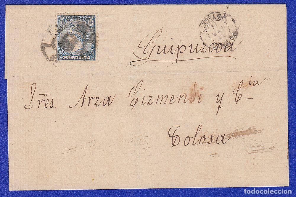 Sellos: EDIFIL N&ordm; 81-CARTA-RUEDA DE CARRETA N&ordm; 4-46-SANTIAGO-