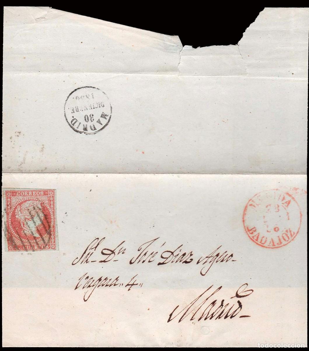 Sellos: Badajoz - Edi o 40 - Envuelta Mat Parrilla + Fech. Tp. I rojo &rdquo;M&eacute;rida&rdquo; en frontal