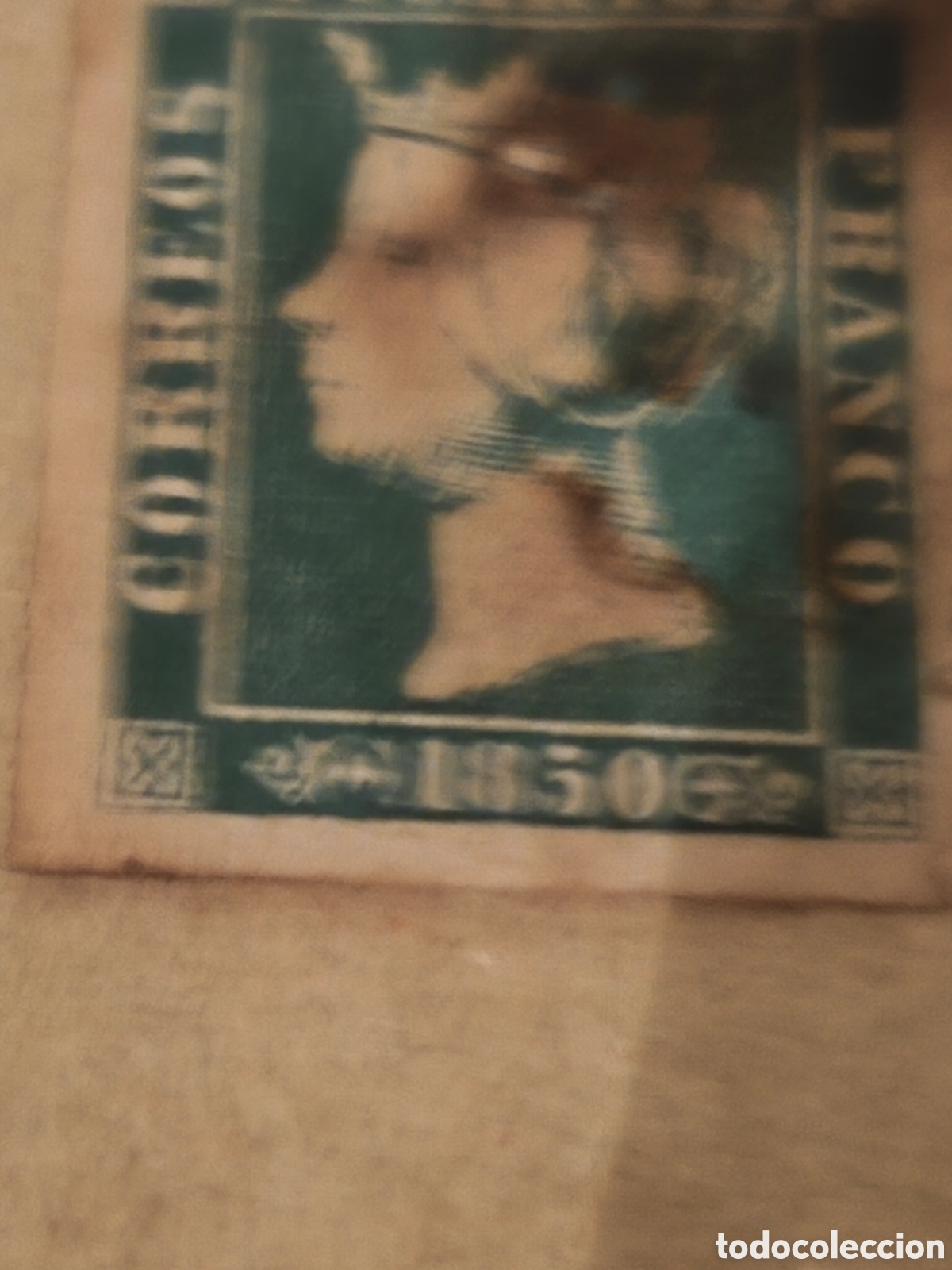 Sellos: Sello clasico de Espa&ntilde;a n 1B variedad de color , 6 cuartos verde muy escaso ver,nuevo con goma**