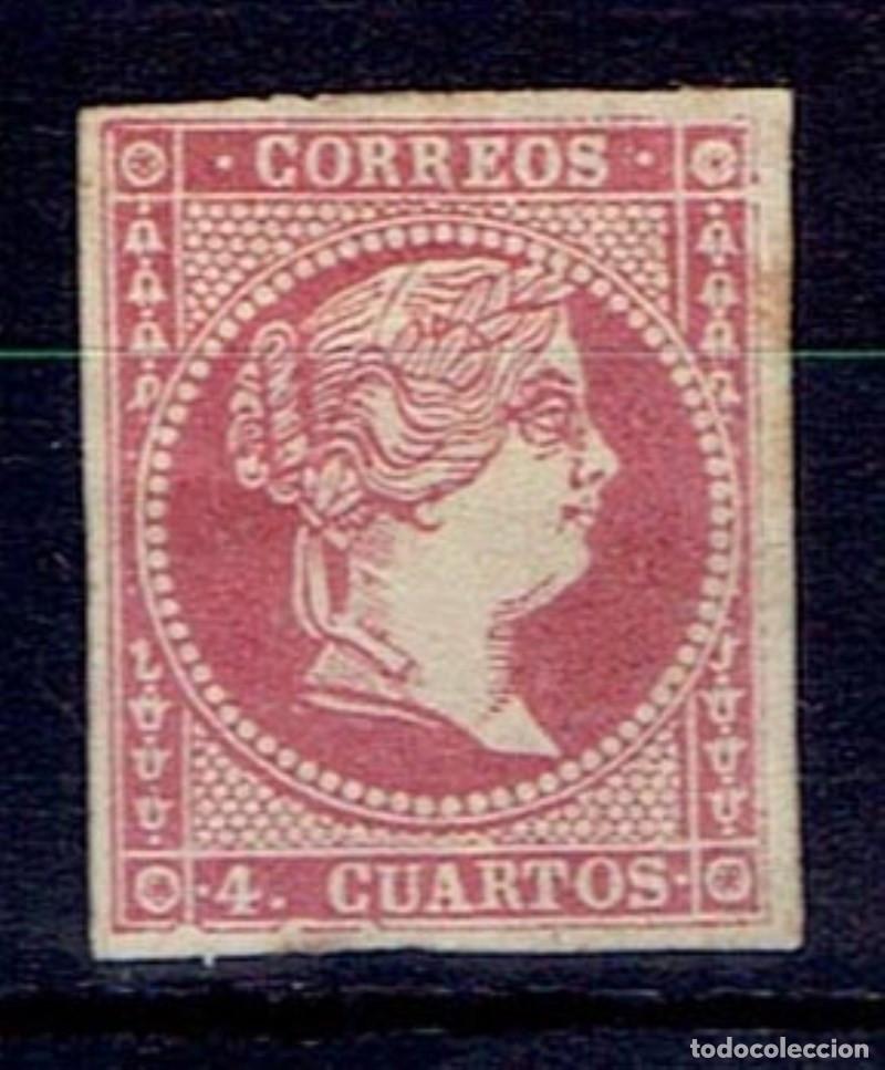 Sellos: FA5330. Emisi&oacute;n de 1855-59. Valor de 4 cuartos rojo. NUEVO