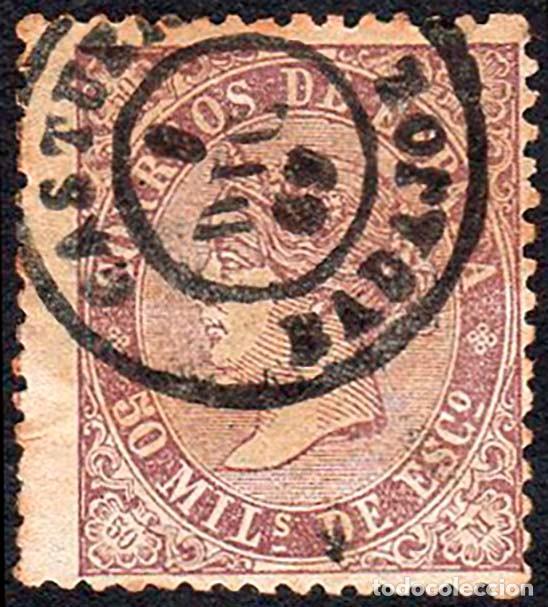 Sellos: Badajoz - Edi o 98 - 50 mil&eacute;simas - Mat Fech. Tp. II &rdquo;Castuera&rdquo;