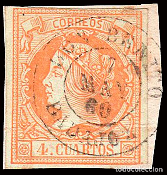 Sellos: Badajoz - Edi o 52 - 4 cuartos - Fragmento Mat Fech. Tp. II &rdquo;Don Benito&rdquo;