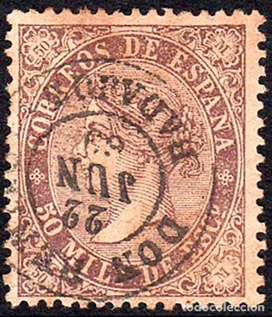 Sellos: Badajoz - Edi o 98 - 50 mil&eacute;simas - Mat Fech. Tp. II &rdquo;Don Benito&rdquo;