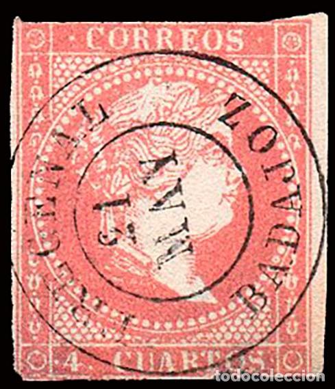 Sellos: Badajoz - Edi o 48 - 4 cuartos - Mat Fech. Tp. II &rdquo;Fregenal&rdquo;