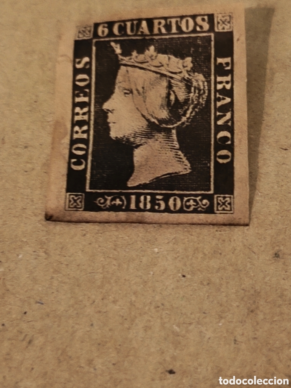 Sellos: Sello clasicobde Espa&ntilde;a n 1 nuevo con goma** algo manchado del tiemponver