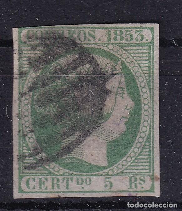 Sellos: 1853 ISABEL. 5 REALES USADO. BONITO. VER