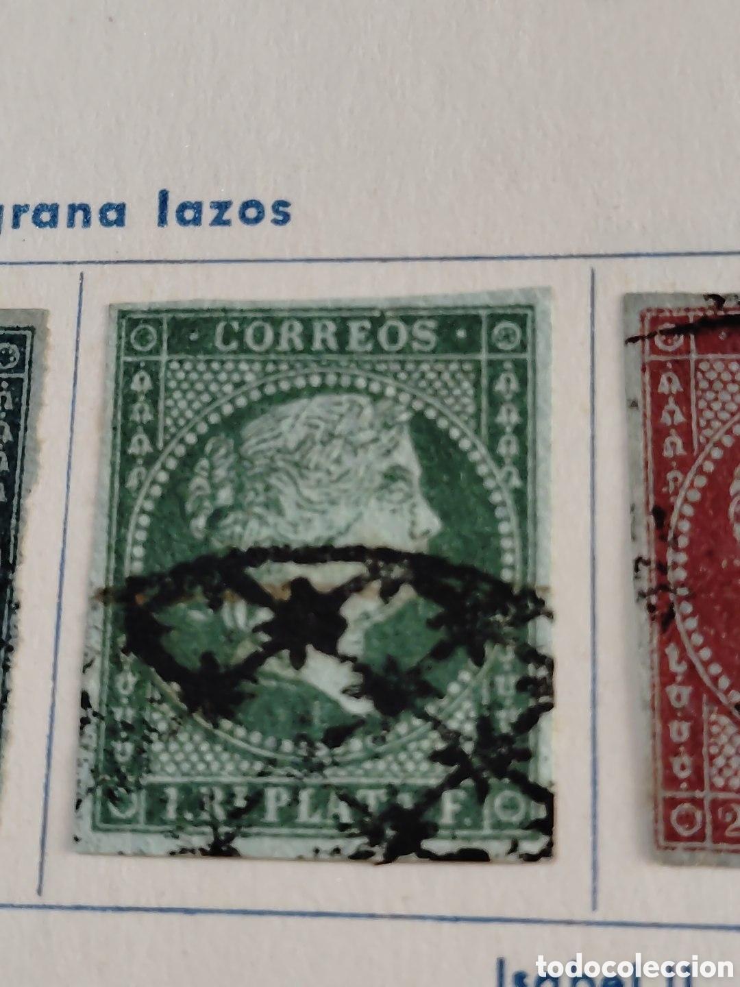 Sellos: Isabel II. Antillas espa&ntilde;olas. N2. 1855. Filigranaflazis