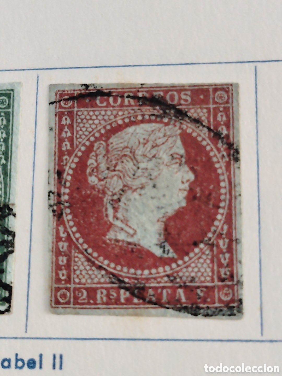 Sellos: Isabel II. Antillas Espa&ntilde;olas. N 3 1855 filigrana lazos