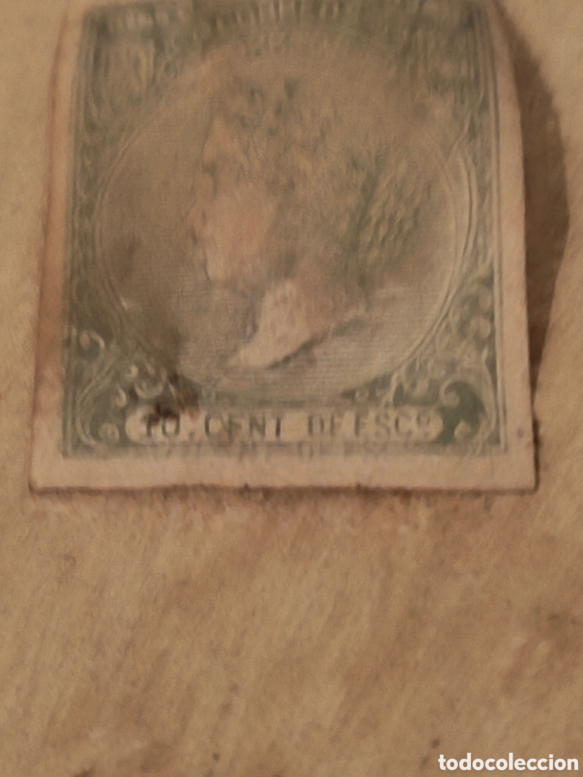 Sellos: Sello cl&aacute;sico de Espa&ntilde;a n 82A,variedad sin dentar, nuevo con goma** 10 cents verde, ver