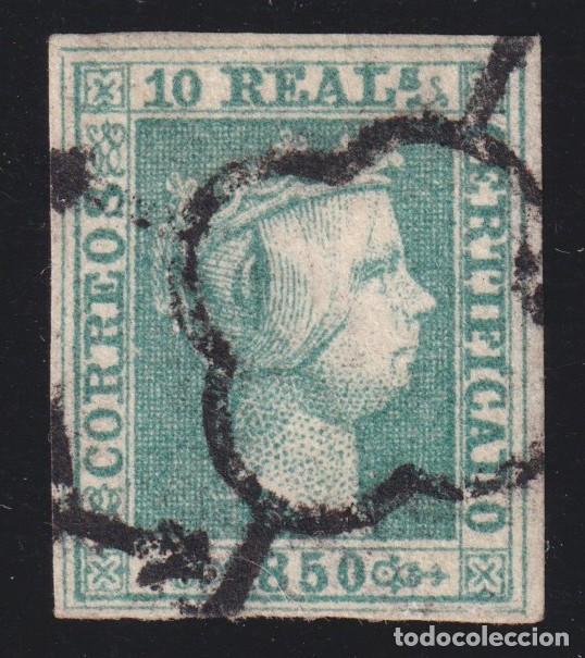 Sellos: ESPA&Ntilde;A - ISABEL II - N&ordm; 5 A&Ntilde;O 1850 - CERTIFICADO COMEX