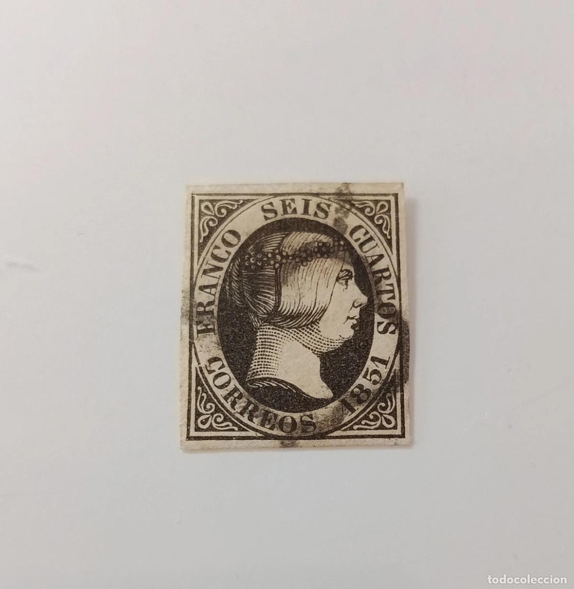 Sellos: sellos espa&ntilde;a 1851 Edifil 6