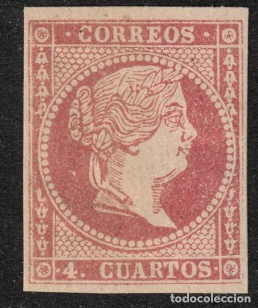 Sellos: ESPA&Ntilde;A - ISABEL II - ** 48C TIPO IV - A&Ntilde;O 1855 - LUJO - MNH