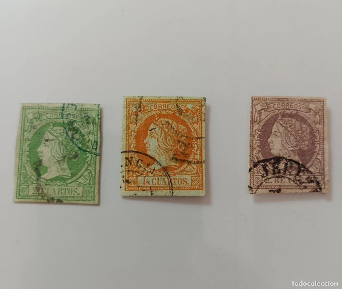 Sellos: sellos Espa&ntilde;a 1860-1861, Edifil 51-52-56