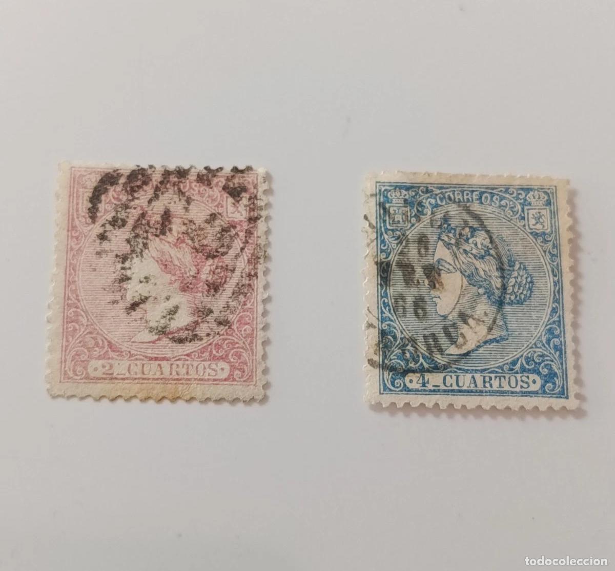 Sellos: sellos Espa&ntilde;a 1866, Edifil 89 y 81