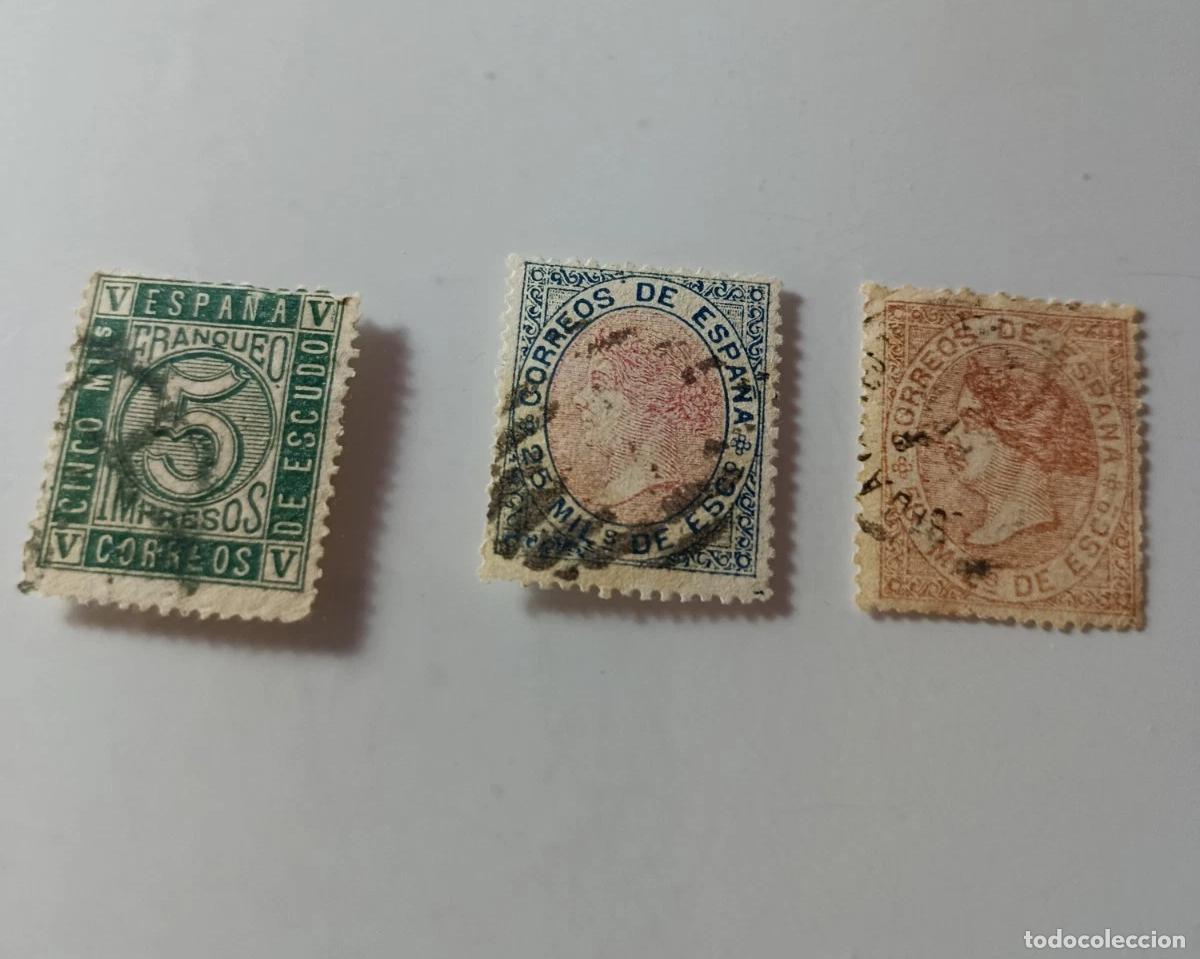 Sellos: sellos espa&ntilde;a 1867, Edifil 93, 95, 96.