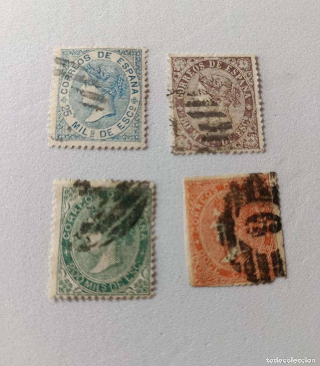 Sellos: sellos Espa&ntilde;a 1868, Edifil 97, 98, 100 y 100A