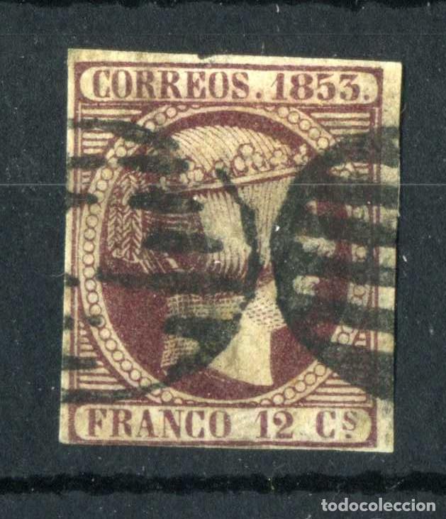 Sellos: XS- ISABEL II 1853 Cl&aacute;sico 12 Cuartos AUT&Eacute;NTICO Ed. 18