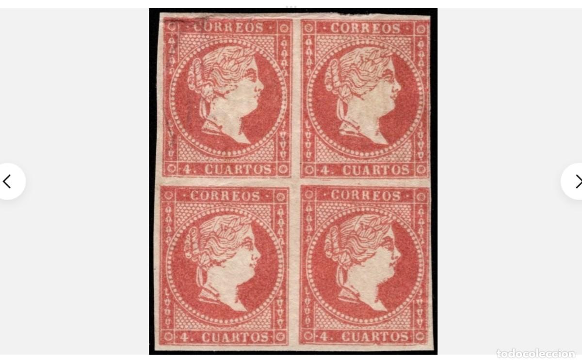 Timbres: ESPA&Ntilde;A - 1855 - ISABEL II - EDIFIL 48 -B-4 - AUTENTICOS - MNH** - V.CAT.1900&euro;