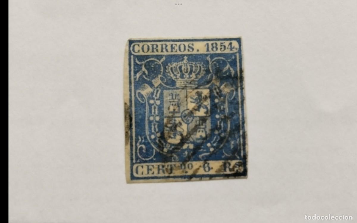 Sellos: ESPA&Ntilde;A - 1854 - ISABEL II - EDIFIL 27- MUY BONITO - VALOR CATALOGO 450&euro;