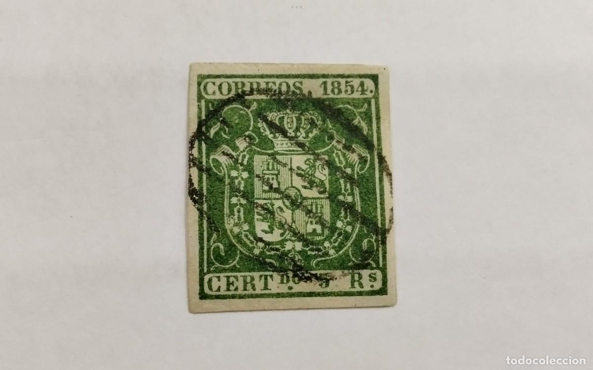 Sellos: ESPA&Ntilde;A - 1854 - ISABEL II - EDIFIL 26 - LUJO -COLOR VIVO - GRANDES MARGENES