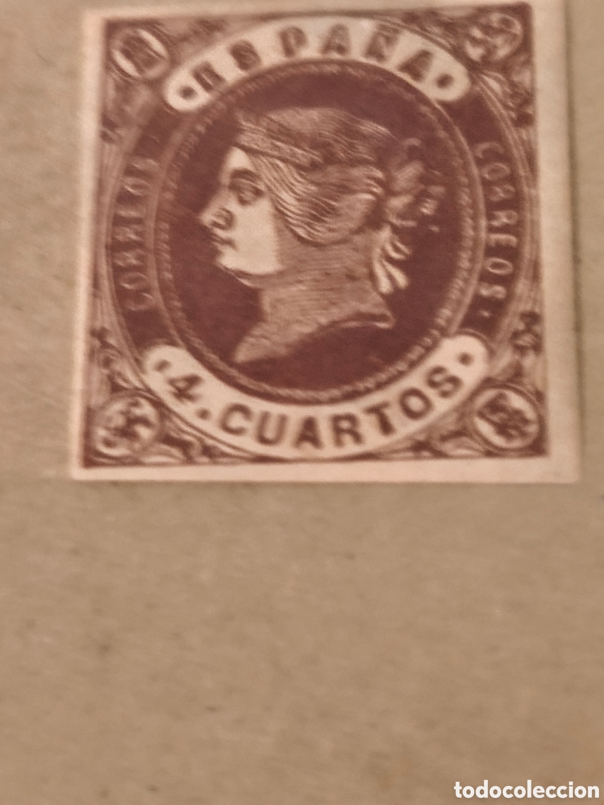 Timbres: Sello clasicobde Espa&ntilde;a n 54 nuevo con su goma original** 4 cuartos casta&ntilde;o ver imagenes