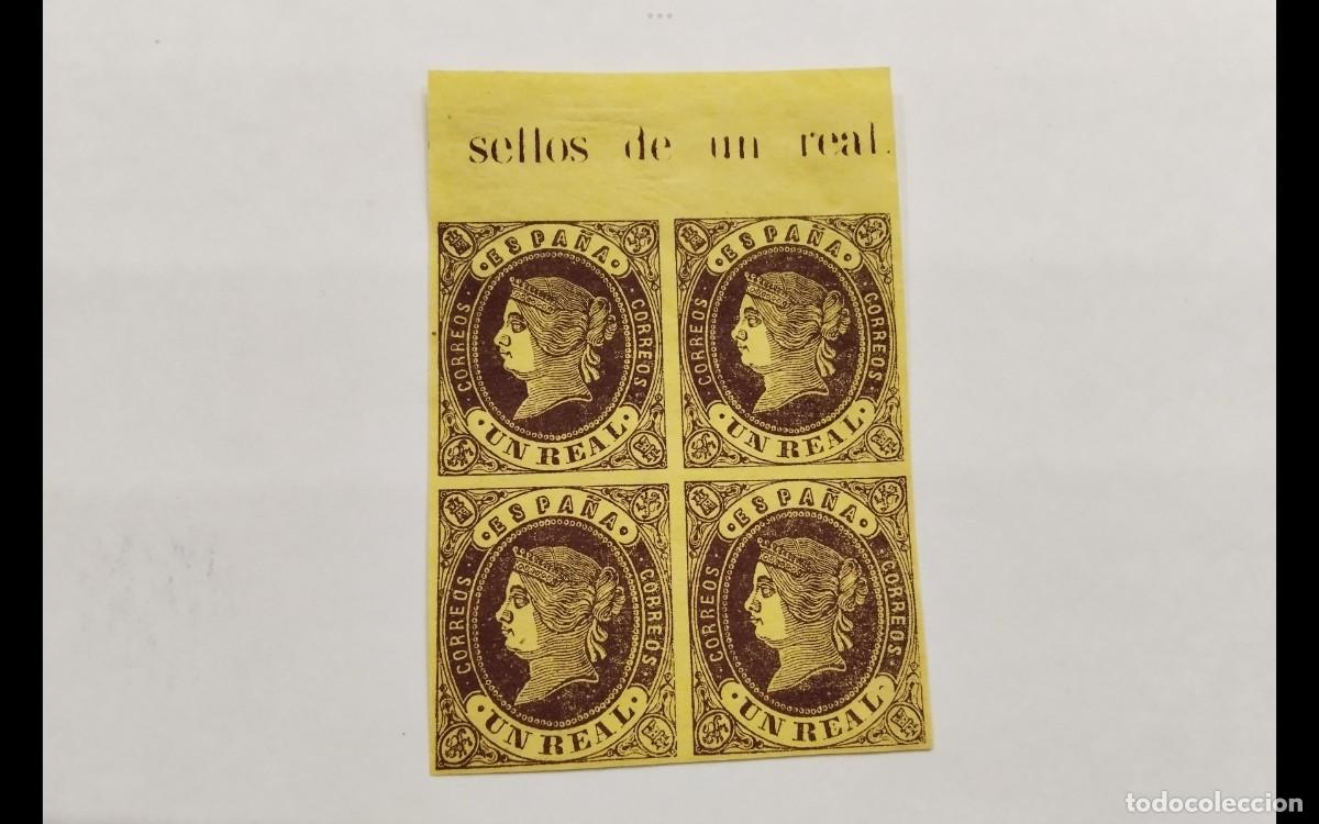 Timbres: ESPA&Ntilde;A - 1862 - EDIFIL 61- LUJO - B-4 -CABECERA HOJA - MNH** - NUEVO-V.CAT.388&euro;