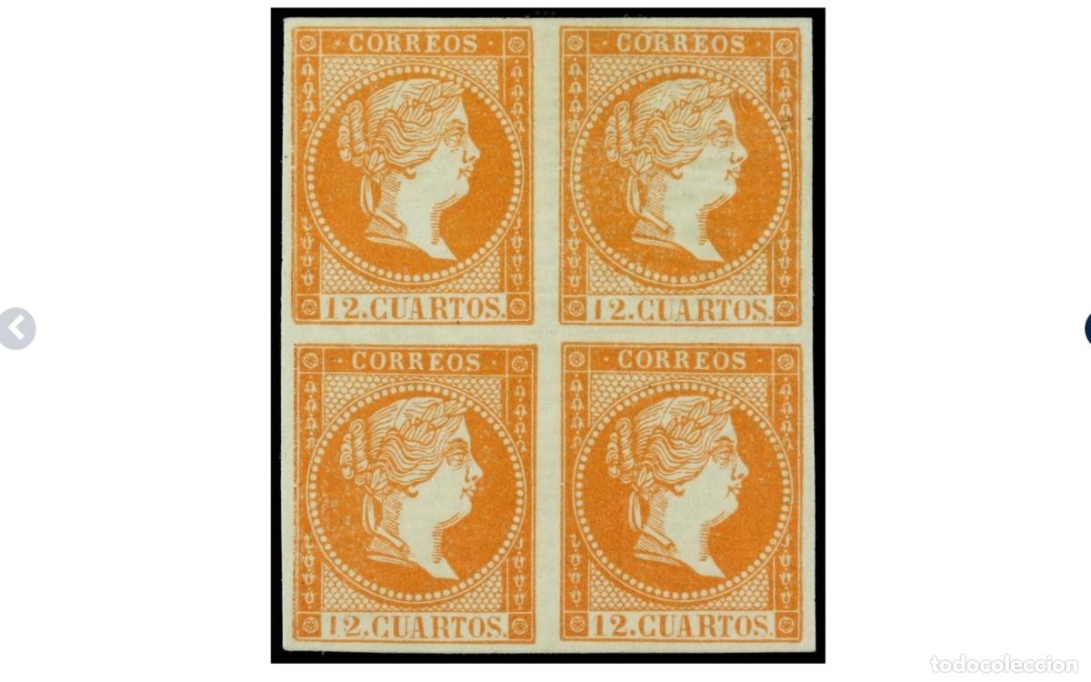 Selos: ESPA&Ntilde;A-1859- EDIFIL NE1 (B.DE 4)-MNH**- NUEVOS- CON CERTIFICADO COMEX -V.CAT. 7800&euro;