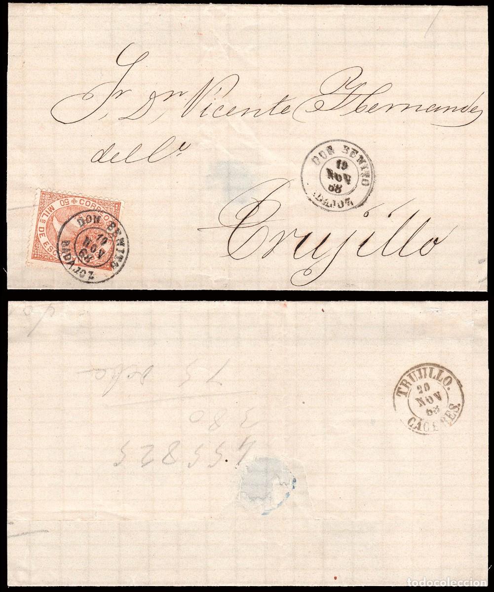 Sellos: Badajoz - Edi o 96 - Envuelta Mat Fech. Tp. II &rdquo;Don Benito&rdquo;