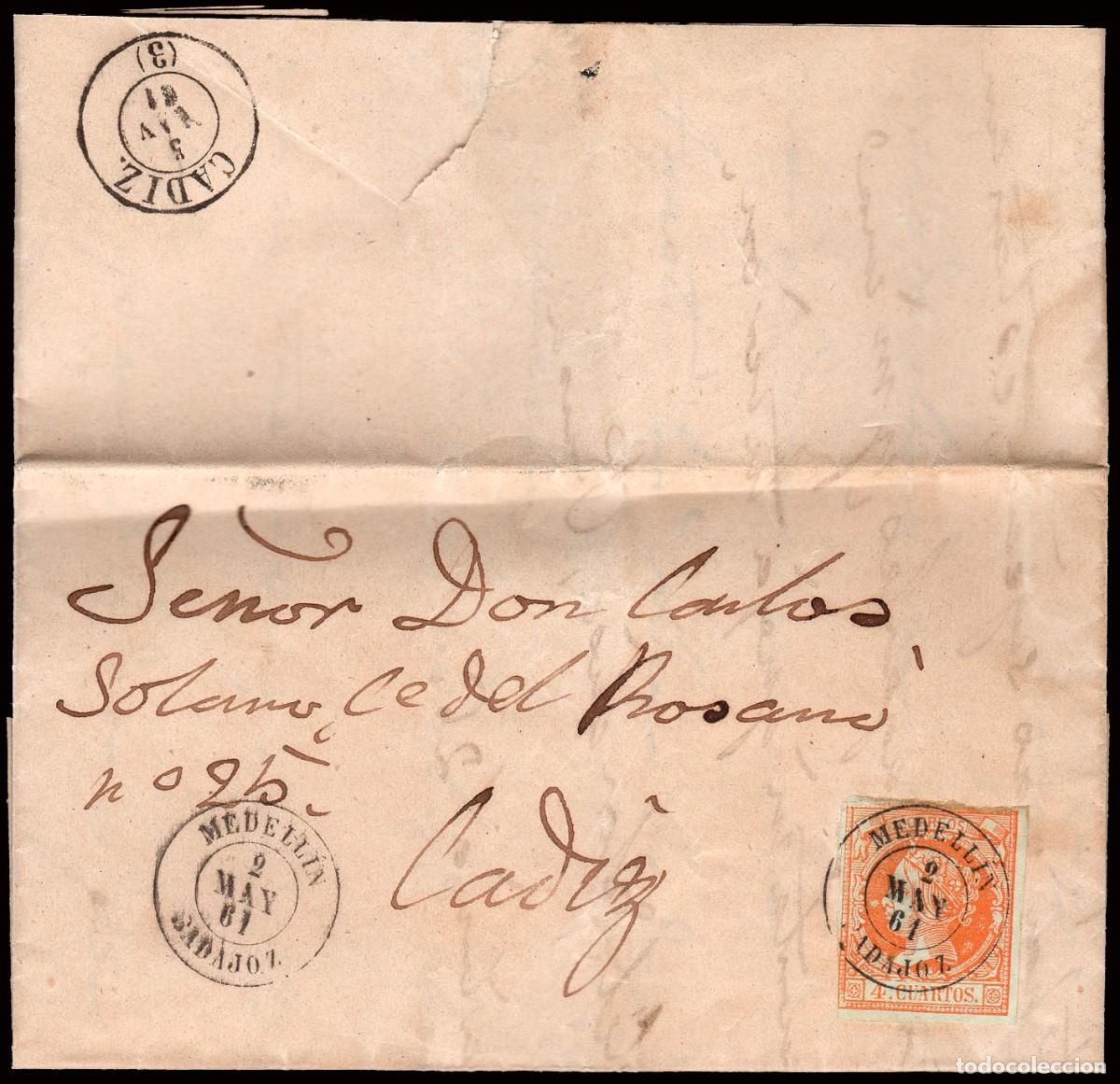 Sellos: Badajoz - Edi o 52 - Carta Mat Fech. Tp. II &rdquo;Medell&iacute;n&rdquo;