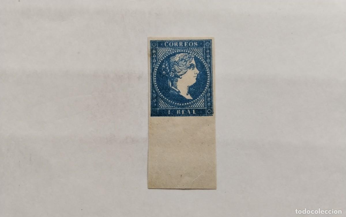 Selos: ESPA&Ntilde;A - 1855 - ISABEL II - EDIFIL 49- MNH** - NUEVO - PIE DE HOJA