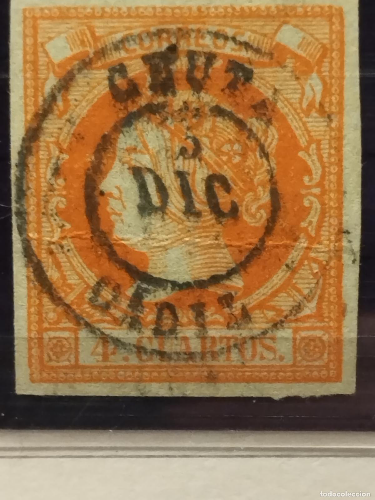 Sellos: JT - ESPA&Ntilde;A - EDIFIL 52. FECHADOR DE CEUTA. TIPO II. CADIZ. MUY BONITO Y RARO