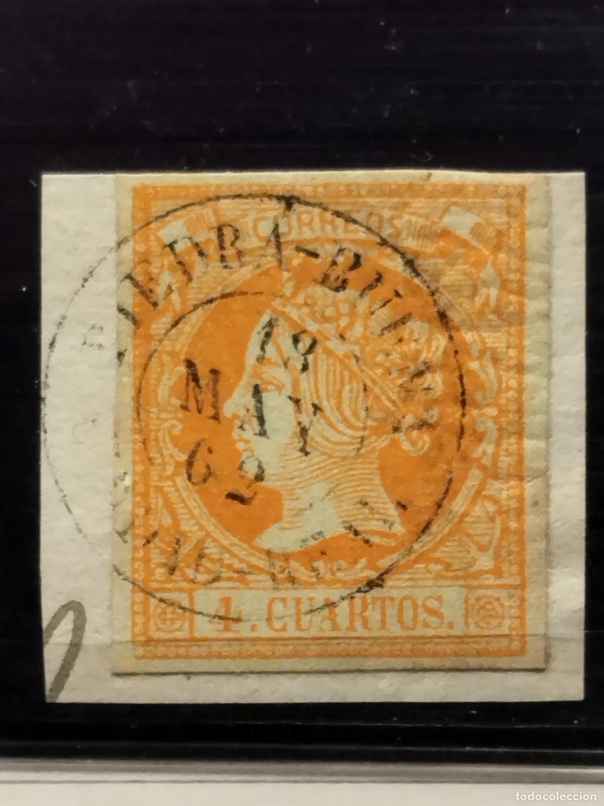 Francobolli: JT - ESPA&Ntilde;A - EDIFIL 52. FECHADOR DE PIEDRA-BUENA. TIPO II. CIUDAD REAL. RARISIMO.