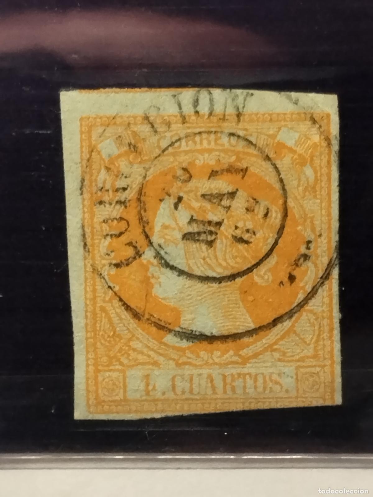Francobolli: JT - ESPA&Ntilde;A - EDIFIL 52. FECHADOR DE CORCUBION. TIPO II. CORU&Ntilde;A. MUY BONITO Y RARO