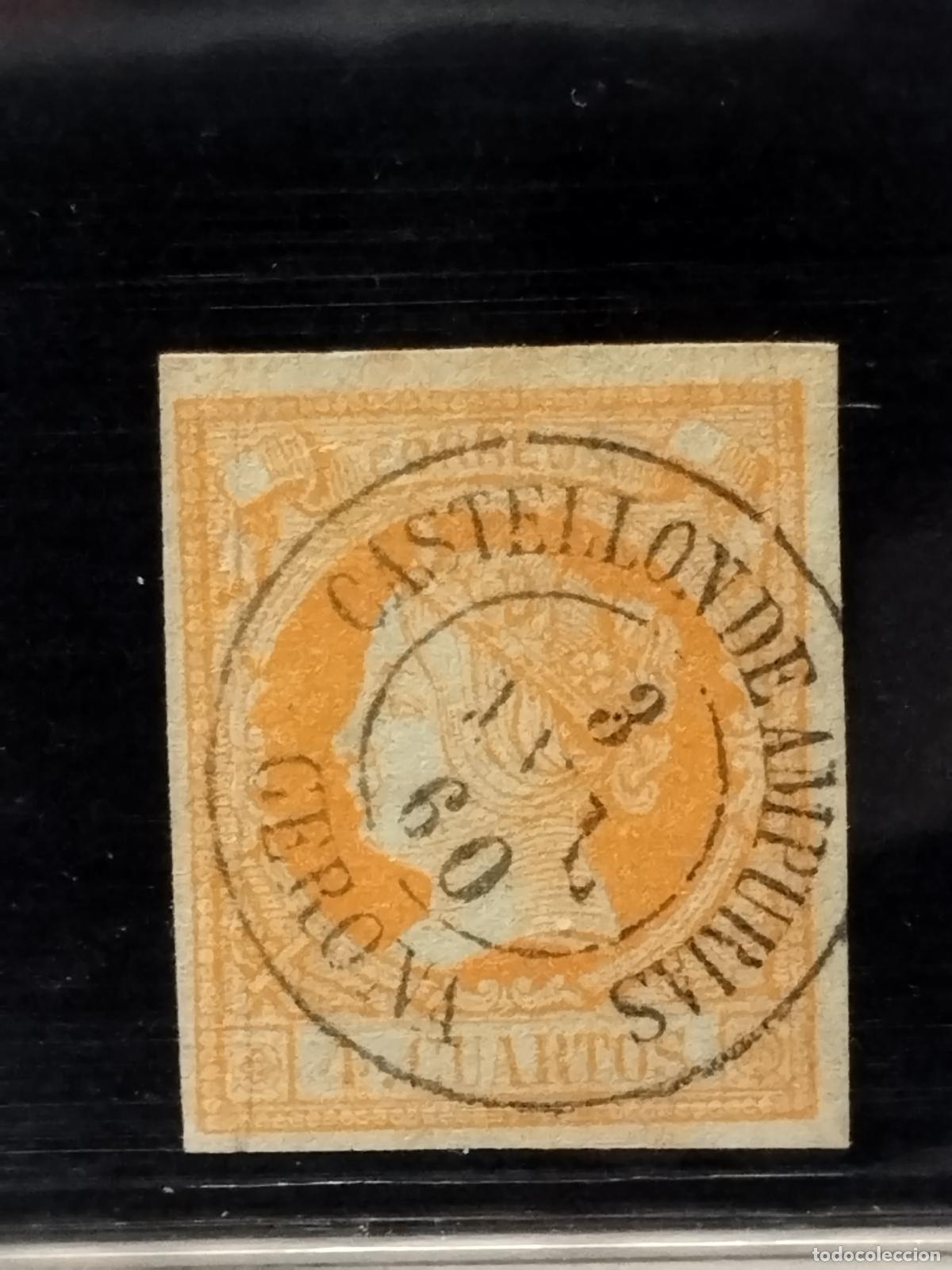 Briefmarken: JT - ESPA&Ntilde;A - EDIFIL 52. FECHADOR DE CASTELLON DE AMPURIAS. TIPO II. GERONA. MUY BONITO.