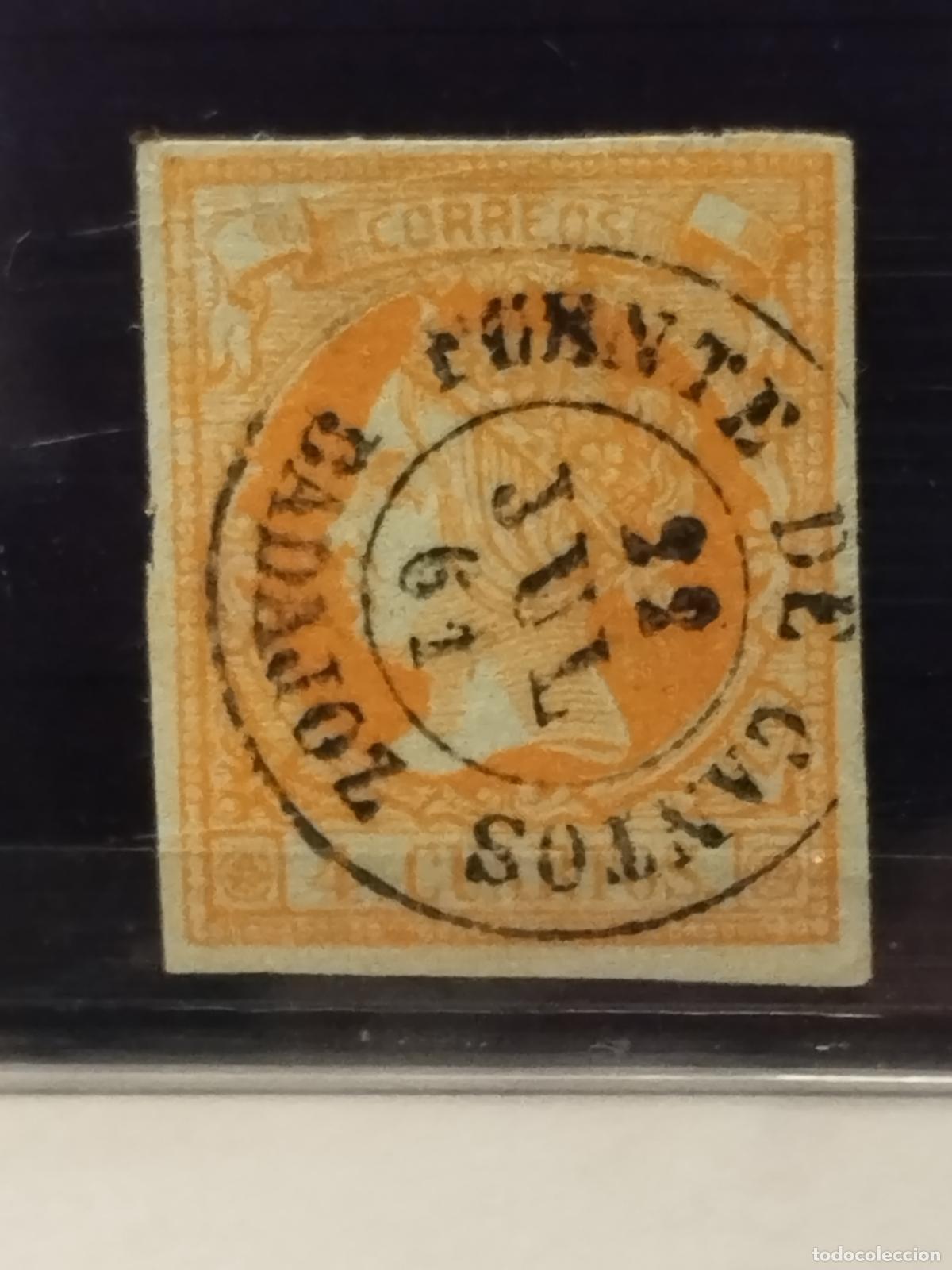 Francobolli: JT - ESPA&Ntilde;A - EDIFIL 52. FECHADOR DE PUENTE DE CANTOS. TIPO II. BADAJOZ. LUJO