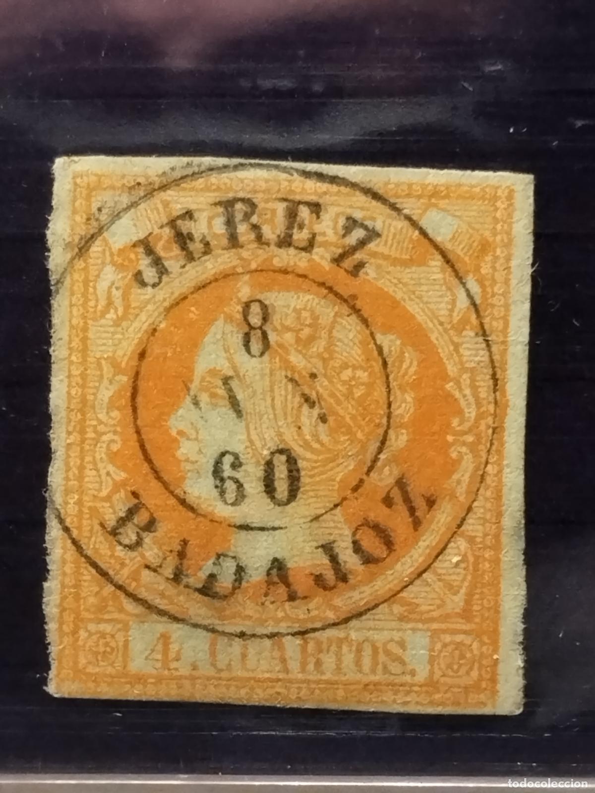 Francobolli: JT - ESPA&Ntilde;A - EDIFIL 52. FECHADOR DE JEREZ. TIPO II. BADAJOZ. MUY BONITO