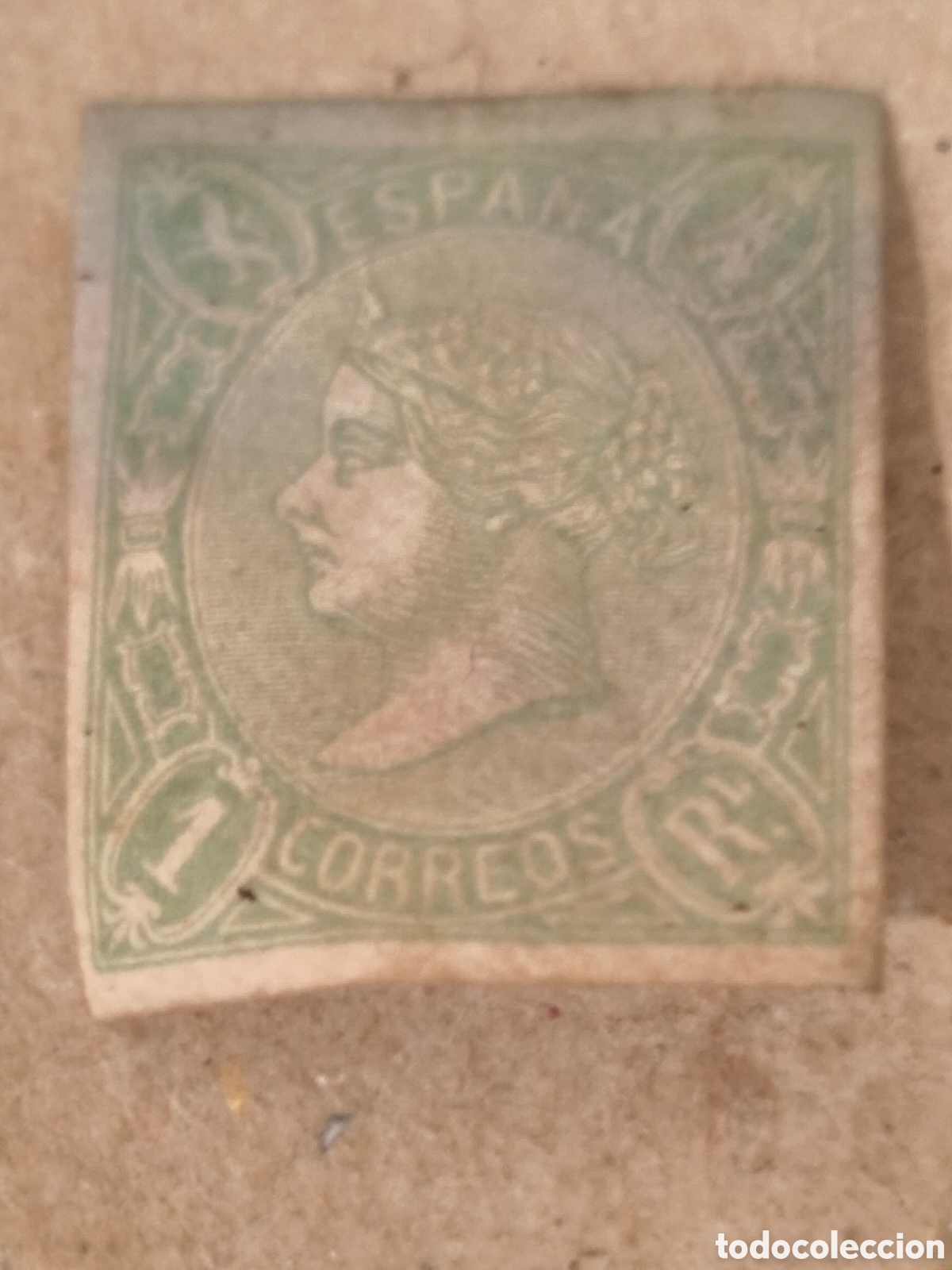 Briefmarken: Sello clasicobde Espa&ntilde;a n 72 nuevo con goma** 1 real verde , ver las im&aacute;genes