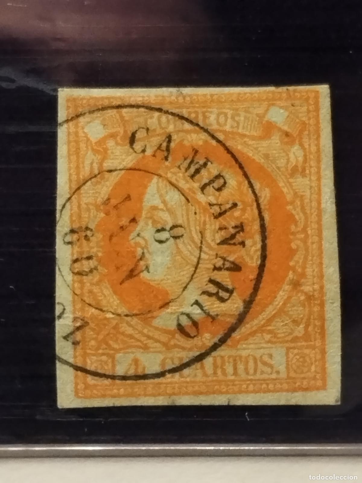Sellos: JT - ESPA&Ntilde;A - EDIFIL 52. FECHADOR DE CAMPANARIO. TIPO II. BADAJOZ. MUY BONITO