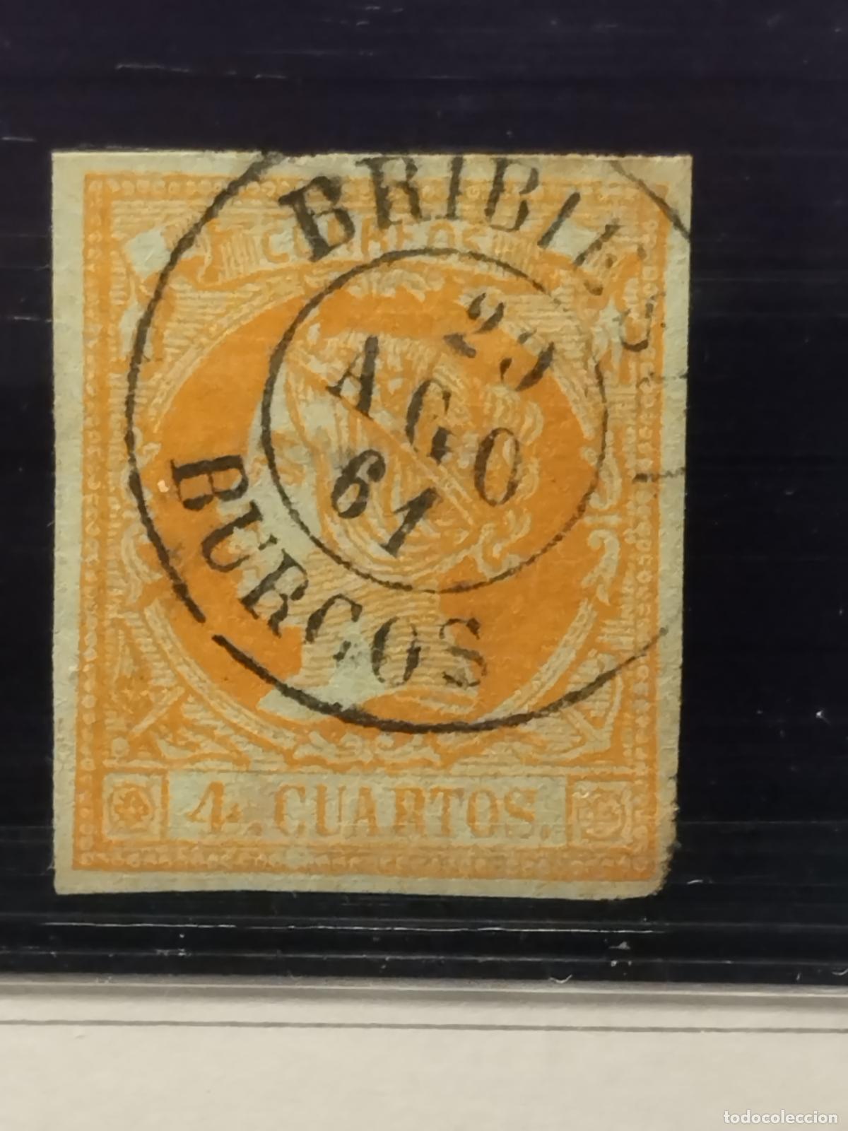 Francobolli: JT - ESPA&Ntilde;A - EDIFIL 52. FECHADOR DE BRIBIESCA. TIPO II. BURGOS. MUY BONITO