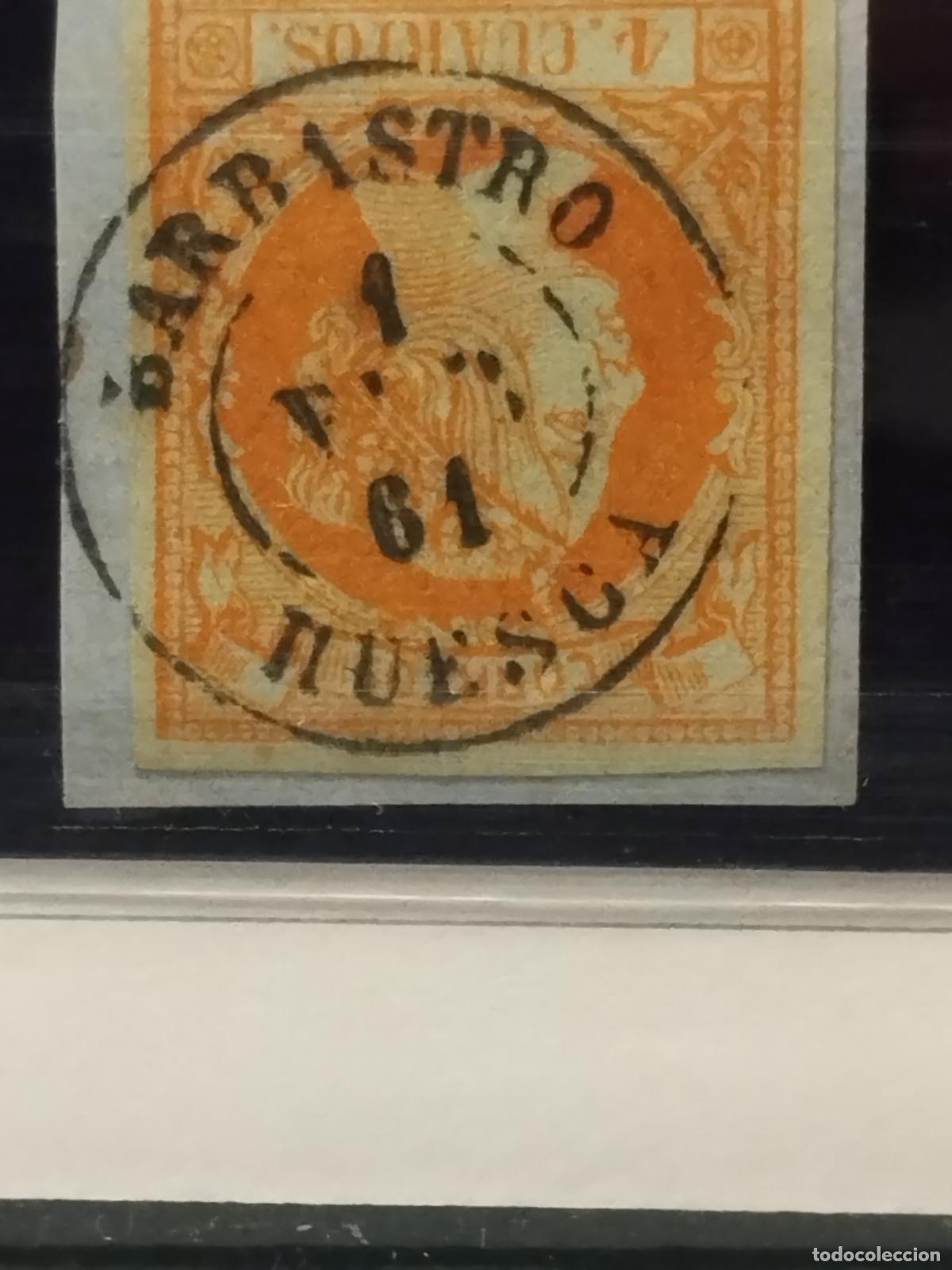 Sellos: JT - ESPA&Ntilde;A - EDIFIL 52. FECHADOR DE BARBASTRO. TIPO II. HUESCA. LUJO.