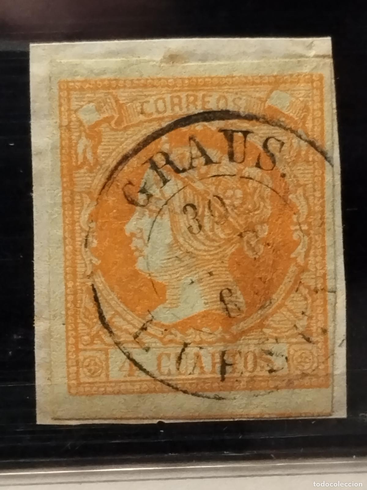 Francobolli: JT - ESPA&Ntilde;A - EDIFIL 52. FECHADOR DE GRAUS. TIPO II. HUESCA. BONITO.