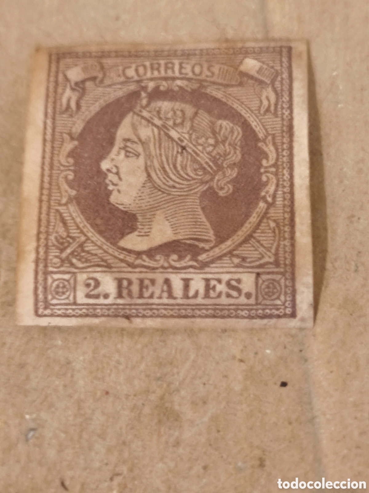 Stamps: Sello clasicobde Espa&ntilde;a n 56 nuevo con su goma** muy escaso 2 reales lila,ver imagenes