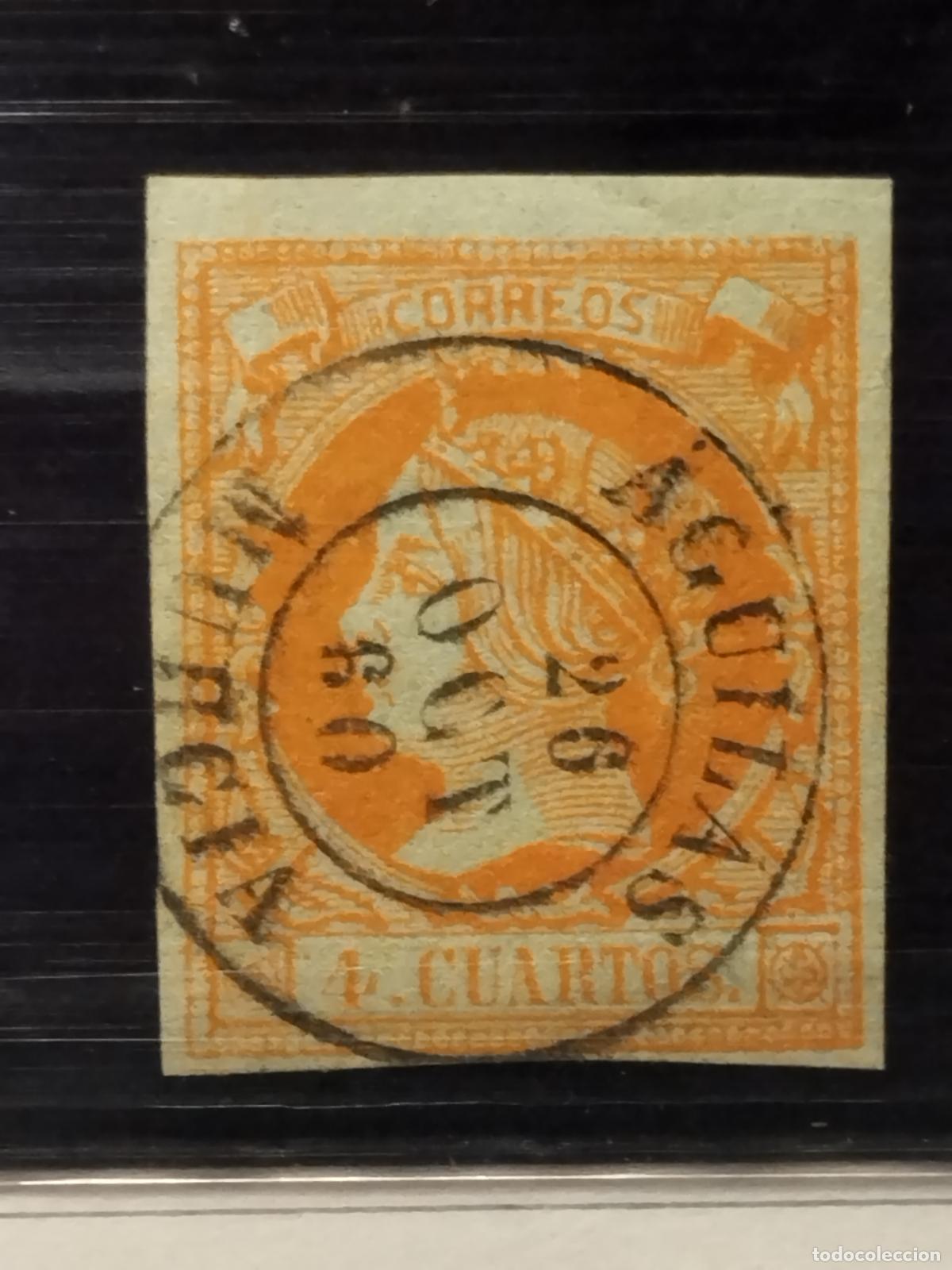 Sellos: JT - ESPA&Ntilde;A - EDIFIL 52. FECHADOR DE AGUILAS. TIPO II. MURCIA. MUY BONITO.