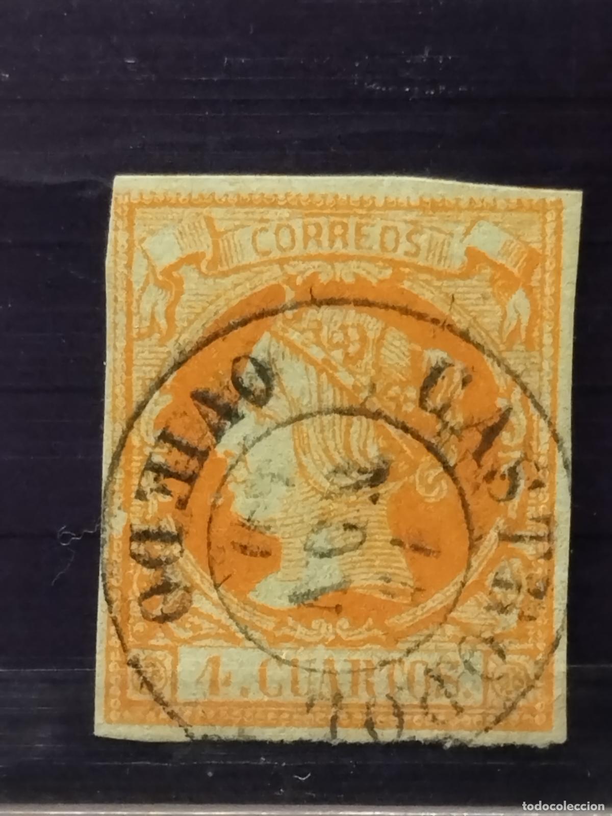 Briefmarken: JT - ESPA&Ntilde;A - EDIFIL 52. FECHADOR DE CASTROPOL. TIPO II. OVIEDO. MUY BONITO.