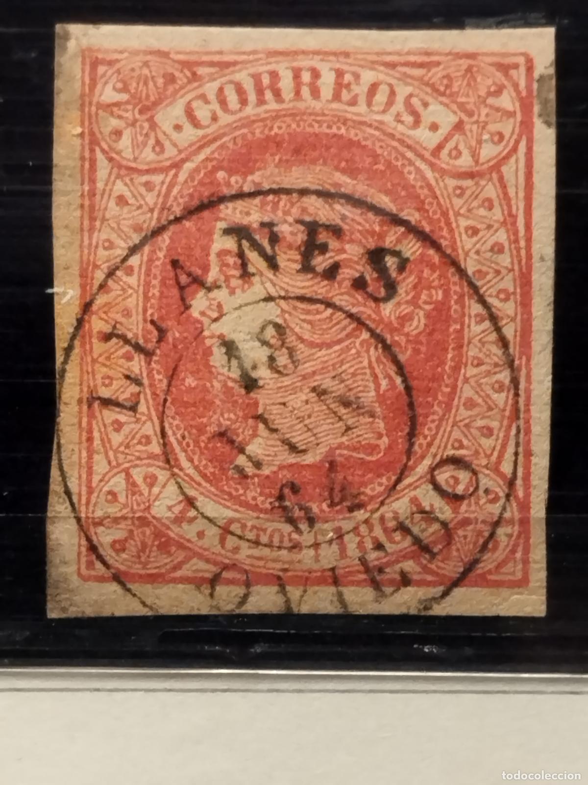 Francobolli: JT - ESPA&Ntilde;A - EDIFIL 64. FECHADOR DE LLANES. TIPO II. OVIEDO. MUY BONITO.