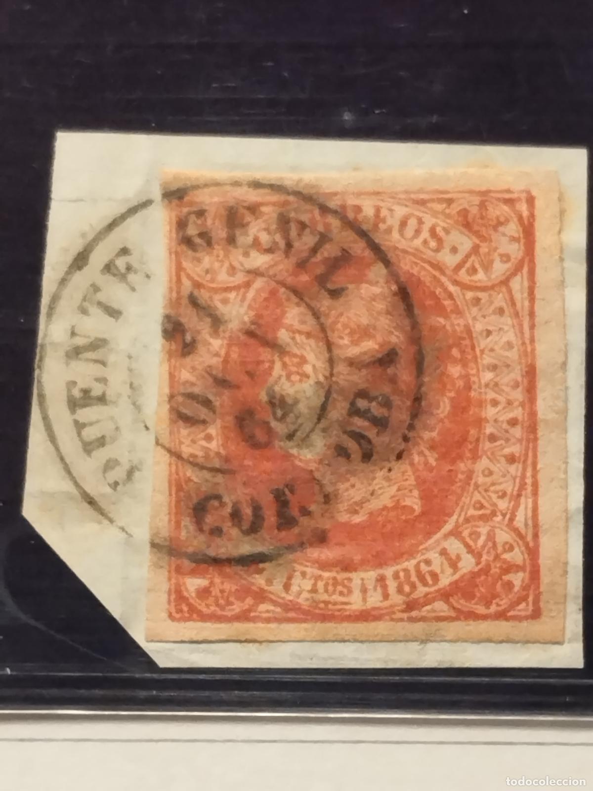 Sellos: JT - ESPA&Ntilde;A - EDIFIL 64. FECHADOR DE PUENTE GENIL. CORDOBA. TIPO II. MUY BONITO.