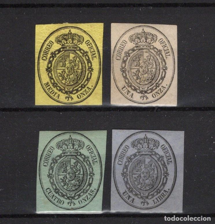 Selos: PC458 Sellos Espa&ntilde;a a&ntilde;o 1855 Edifil 35/38* sellos originales en NUEVO SERIE COMPLETA v.c. 39.40 &euro;