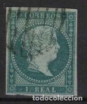 Sellos: PC459 Sellos Espa&ntilde;a a&ntilde;o 1855 Edifil 41&ordm; sello original en usado v.c. 21 &euro;