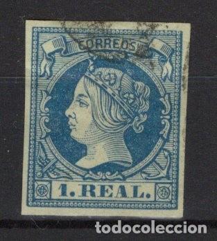 Selos: PC469 Sellos Espa&ntilde;a a&ntilde;o 1860/61 Edifil 55&ordm; sello original en usado v.c. 17 &euro;